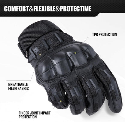 Gant Tactique, Gants De Moto, Gants À Écran Tactile Plein Doigt Pour La Course De VTT, Escalade, Chasse, Motocross, Airsoft, Paintball Et Autres Sports De Plein Air